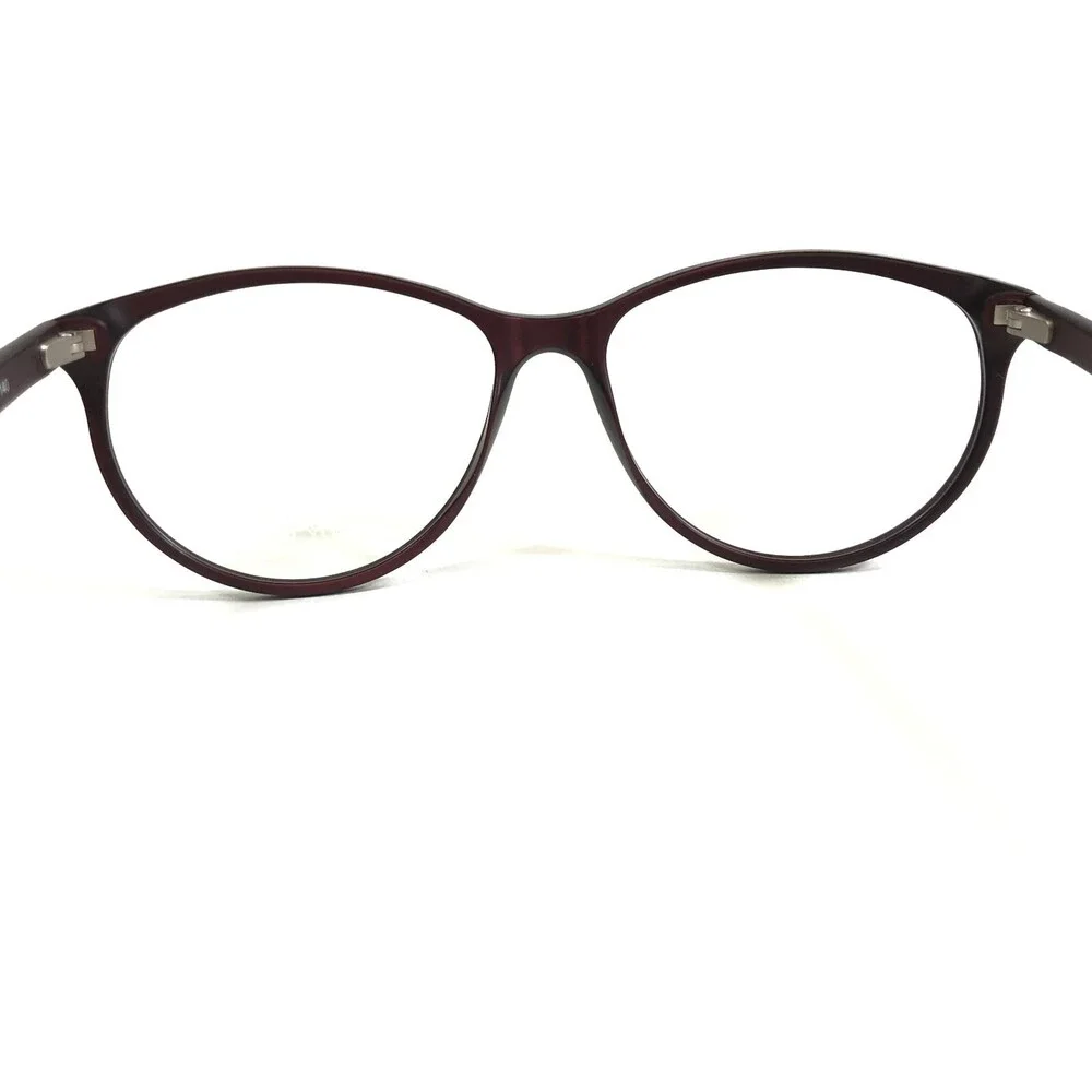 Andy Wolf Eyeglasses Frames 5055 col. i Burgundy Red Wood Grain Round 56-14-140